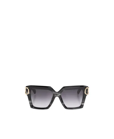 Valentino Eyewear Butterfly Frame Sunglasses In Gray
