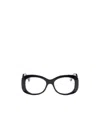 Valentino Eyewear Cat Eye Frame Glasses In Black