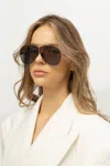 Valentino Eyewear Embossed Sunglasses In Grey