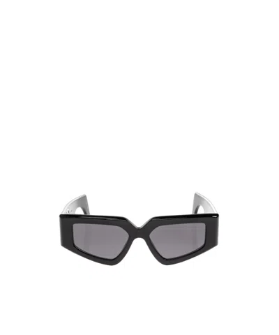 Valentino Eyewear Geometric Frame Sunglasses In Black