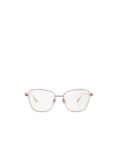 Valentino Garavani Valentino Eyewear Irregular Frame Glasses In Gold