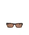 Valentino Eyewear Rectangle Frame Sunglasses In Brown