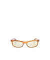 Valentino Eyewear Rectangular Frame Sunglasses In Orange