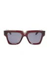 Valentino V-gold I Acetate Square Sunglasses In Brown