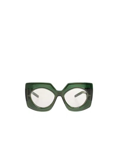 Valentino Eyewear Square Frame Sunglasses In Green