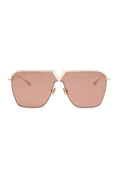 Valentino Garavani V-goldshield Titanium Square Sunglasses