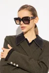 Valentino Eyewear Sunglasses With Logo In Brown