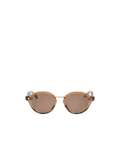 Valentino Eyewear V-essential Round-frame Sunglasses In Brown