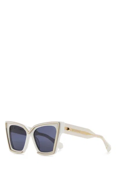 Valentino Garavani Women White Acetate V-grace Sunglasses