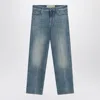 Valentino Faded-effect Blue Jeans Women In Blue