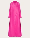 Valentino Faille Evening Shirt Dress Woman Pink Pp 44