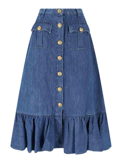 VALENTINO FLARED MIDI SKIRT