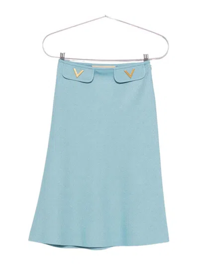 Valentino Midi Skirt In Blue