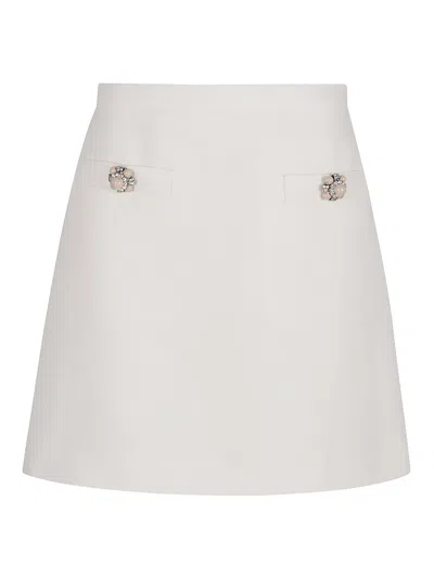 VALENTINO FALDA SEMILARGA - CREMA