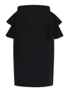 Valentino Couture Crepe High-waisted Skirt With Ruffle Detail In Black
