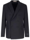 Valentino Sophisticated Wool Blend Jacket In Blue