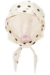 Valentino Womens Panna/nero/oro Polka-dot Silk Turban In Panna  Nero  & Oro