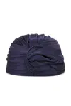Valentino Twisted Satin Turban Finish In Gloom & Oro