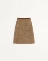 Valentino Fantasy Tweed Skirt Woman Brown/multicolour 46