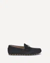 Valentino Garavani Driver Fastaway Loafer In Deerskin Suede