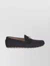 Valentino Garavani Driver Fastaway Loafer In Deerskin Suede