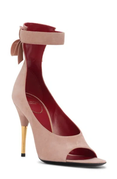 Valentino Garavani Valentino Fatale Ankle Strap Peep Toe Sandal In Pale Rose