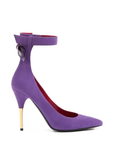 Valentino Garavani Valentino Fatale T Ankle-strap Heeled Pumps In Purple