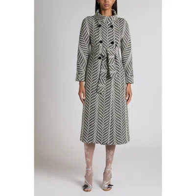 Valentino Fauve Wool Blend Coat In Gray