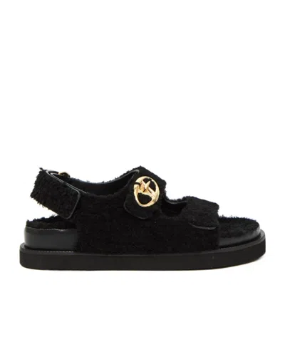 VALENTINO GARAVANI VALENTINO VLOGO PLAQUE OPEN TOE SANDALS