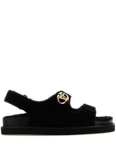 VALENTINO GARAVANI FAUX-FUR SANDALS