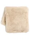 Valentino Faux-fur Scarf In Neutrals