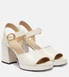 Valentino Sandalo Con Plateau Fawcette In Vitello Abrasivato 100mm