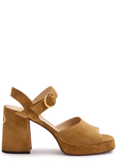 VALENTINO GARAVANI VALENTINO FAWCETTE 100 SUEDE PLATFORM SANDALS