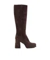 Valentino Fawcette Platform Boot In Crust Leather 90mm In Animal Print