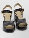 Valentino Garavani Fawcette Platform Sandal In Polished Calfskin 100mm Woman Black 39.5 In Black