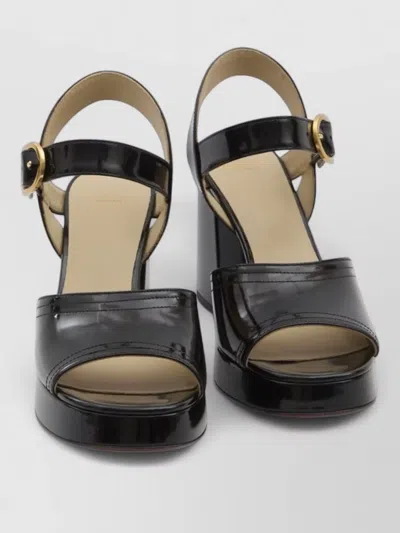 VALENTINO GARAVANI LEATHER PLATFORM SANDALS