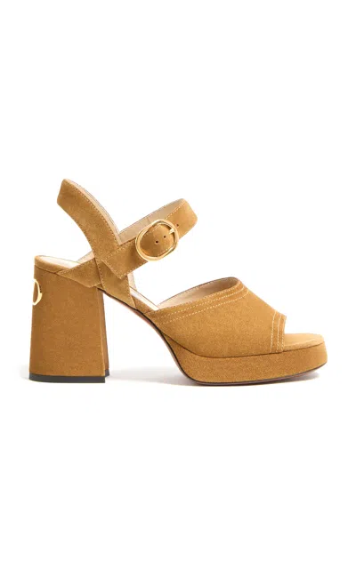 VALENTINO GARAVANI FAWCETTE SUEDE PLATFORM SANDALS