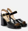 Valentino Garavani Fawcette Platform Sandal In Polished Calfskin 100mm Woman Black 42