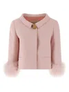 Valentino Feather Blazer Blazers Pink In Pink