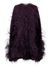 Valentino Feather-detailing Cape In Black