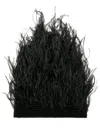 Valentino Feather-embellished Knitted Beanie