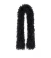 Valentino Feather Scarf In Black