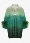 Valentino V Gold Gradient-effect Minidress In Multicolor