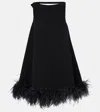 VALENTINO FEATHER-TRIMMED MINIDRESS