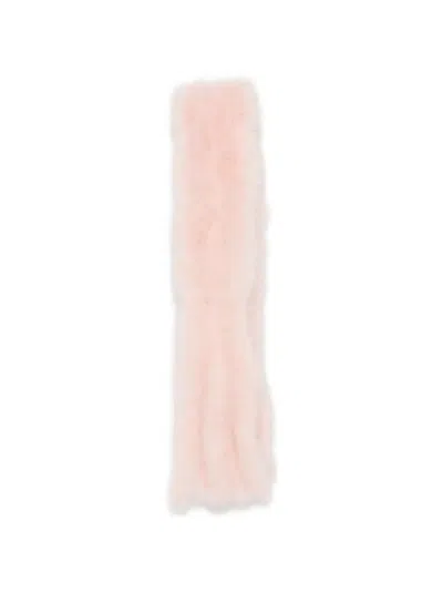 Valentino Feather-embellished Scarf In Pink