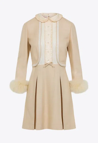 VALENTINO FEATHERS MINI DRESS