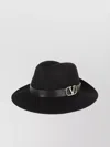 Valentino Signature Vlogo Hat In Rabbit Fur And