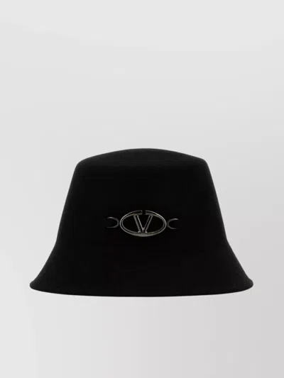 VALENTINO GARAVANI FELT BUCKET HAT METAL ACCENT