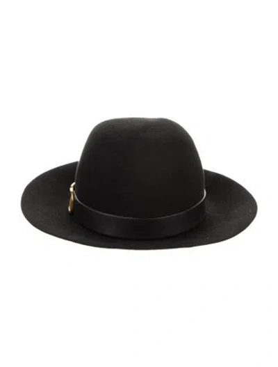 Pre-owned Valentino Garavani Felt Fedora Hat In Black