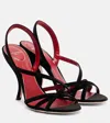 Valentino Fetishique 105 Velvet Slingback Sandal In Black